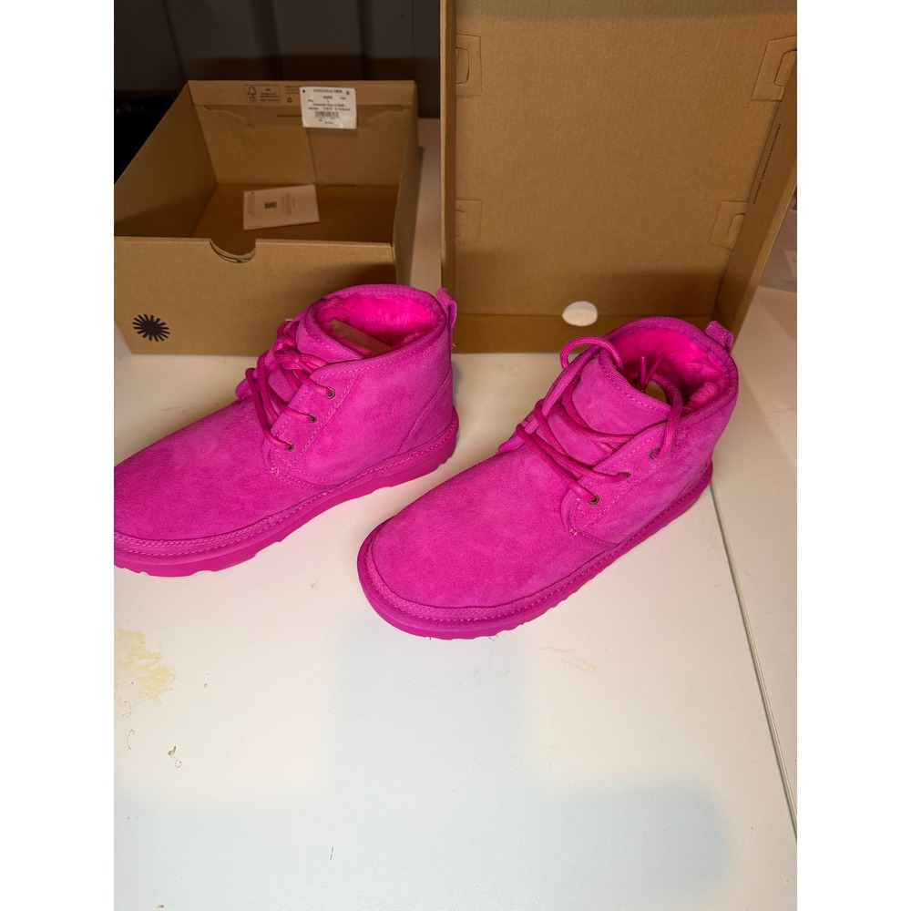 UGG Neumel II Rock Rose Pink Suede Lace Up Boots 1017320K Kids Size 5 Women 5